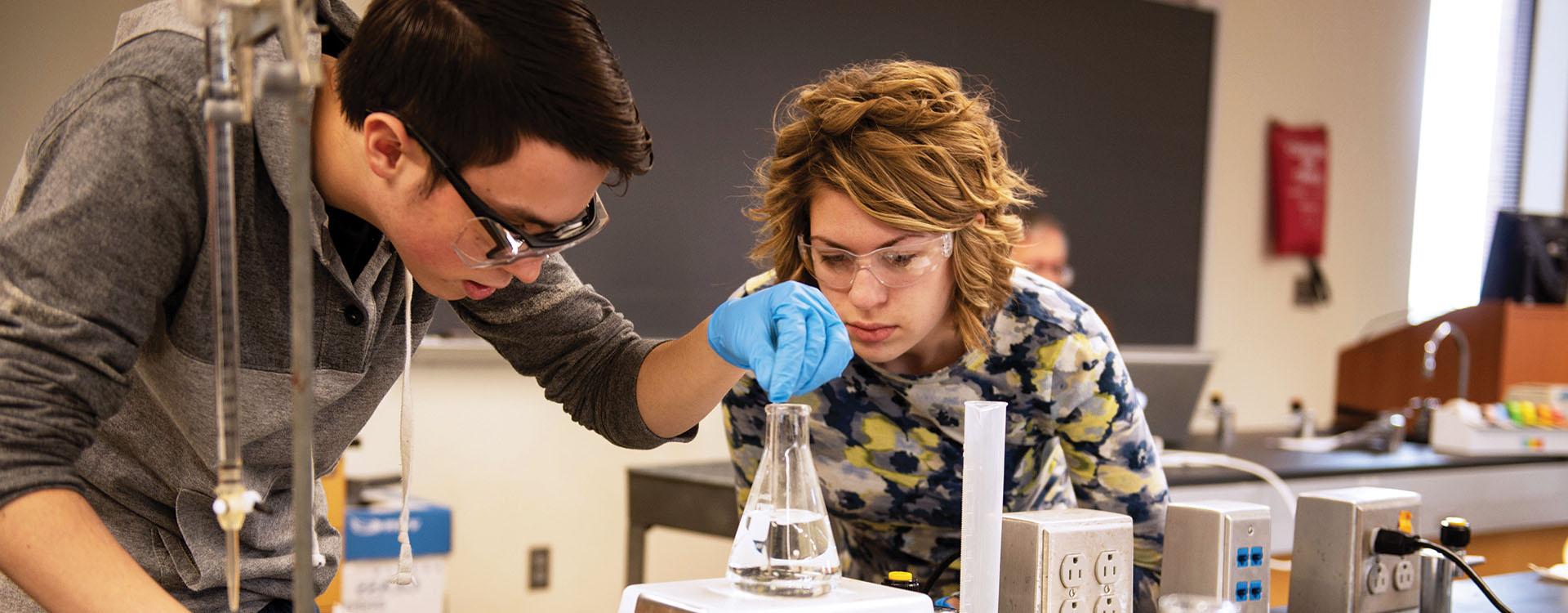 WLC students in science lab